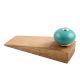 2 Pieces Neon Sea Green Round Ceramic Wooden Door Stopper